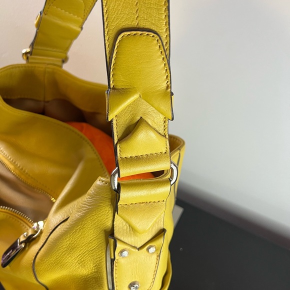 b. makowsky Vibrant Yellow Hobo Bag - Picture 5 of 14